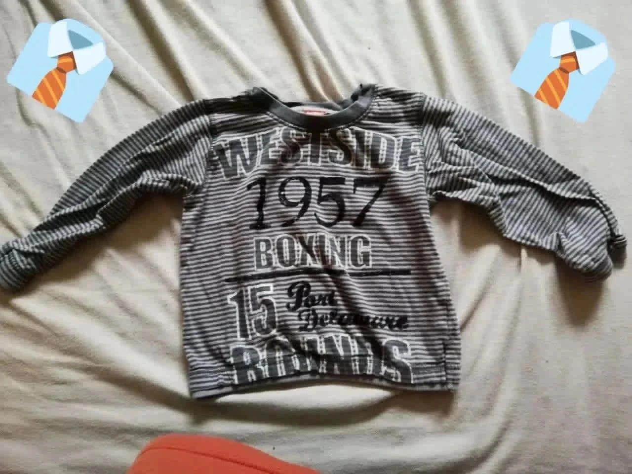 KT WAT Maillot enfant 24-36 mois (92 cm) Bon état - gris bandes noires style urb